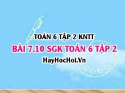 Bài 7.10 SGK Toán 6 tập 2 Kết nối tri thức